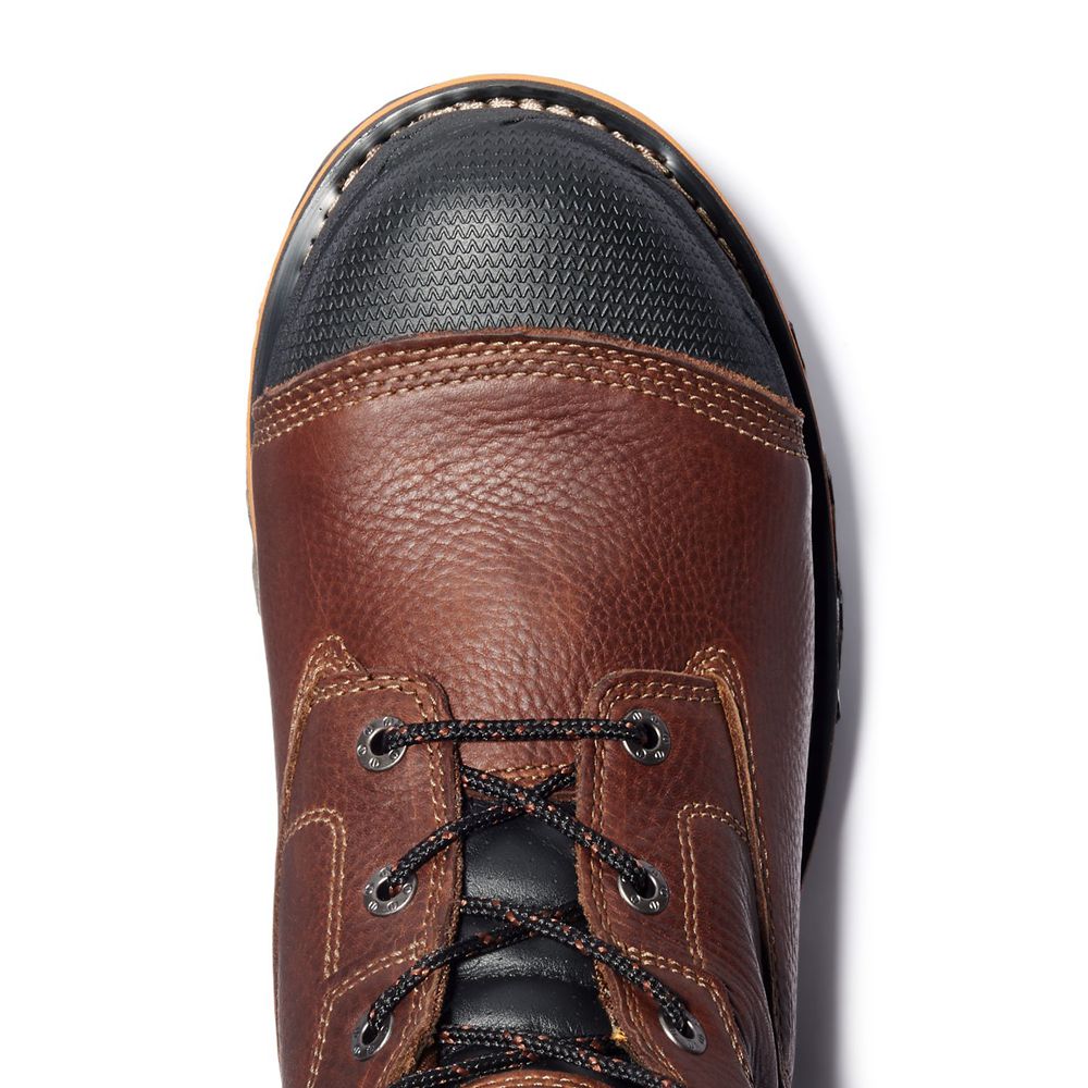 Botas de Trabajo Masculino - Timberland Pro® Boondock 6\" Comp Toe - GWOST1236 - Marrom/Pretas